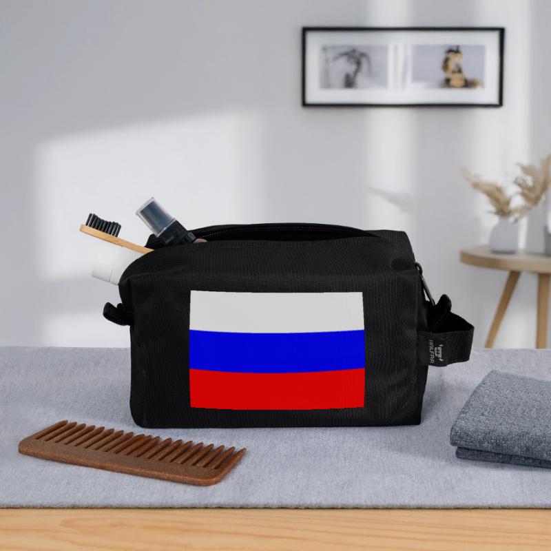 Russie, Russie, drapeau, drapeau Trousse de toilette en tissu recyclé