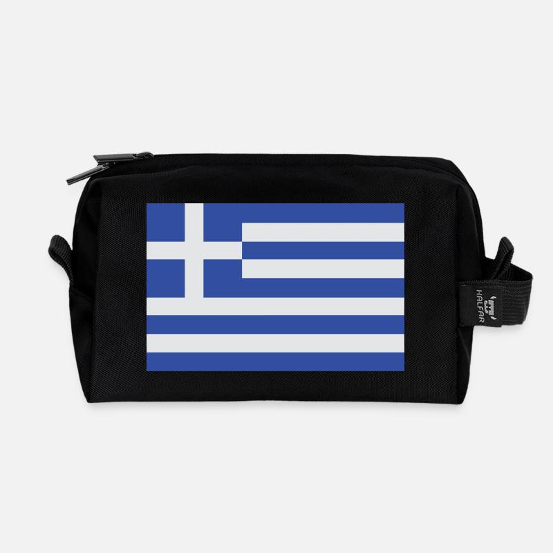 greece - Recycelte Kulturtasche - Schwarz