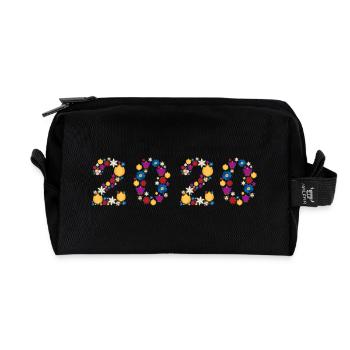 Fleurs 2020 - Trousse de toilette en tissu recyclé - noir - Devant