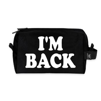 I'm back - Recycled Toiletry Zip Bag - black - Front