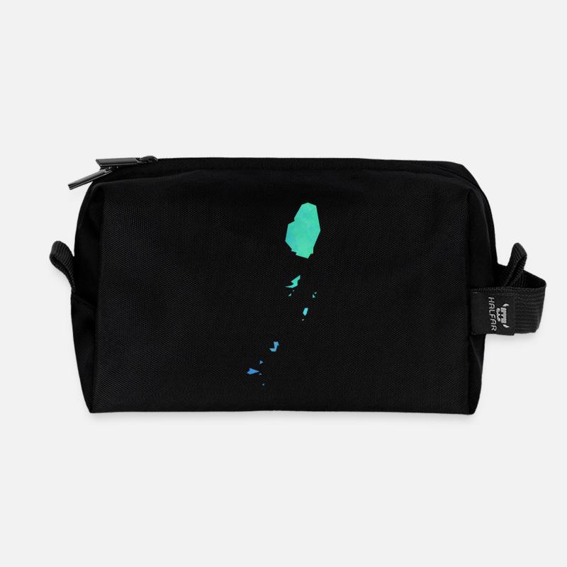 Saint Vincent and the Grenadines - Recycled Toiletry Zip Bag - black