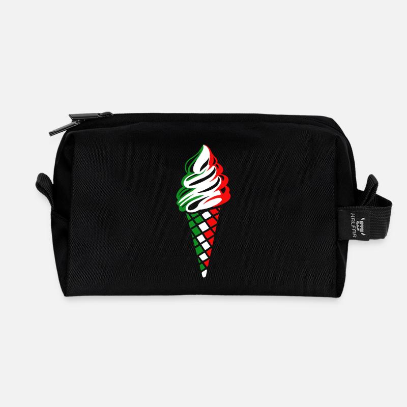 italienisches Eis - Recycelte Kulturtasche - Schwarz