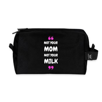 Not Your Mum Not Your Milk - Recycelte Kulturtasche - Schwarz - Vorne