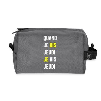 When I say Thursday I mean Thursday1 - Recycled Toiletry Zip Bag - anthracite - Front