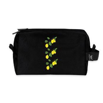 zitronen zweige dreifach - Recycelte Kulturtasche - Schwarz - Vorne