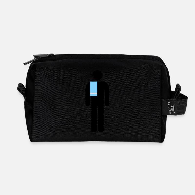 Per Anhalter Schild - Recycelte Kulturtasche - Schwarz