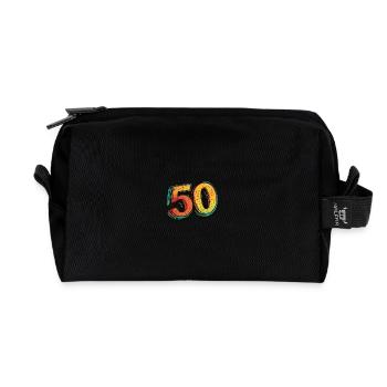 Bande dessinée à 50 numéros - Trousse de toilette en tissu recyclé - noir - Devant