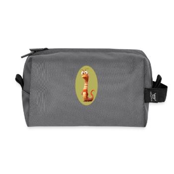 Wurm - Recycelte Kulturtasche - Anthrazit - Vorne