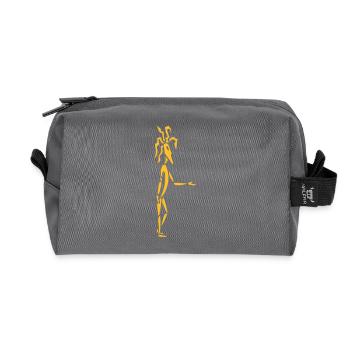 Bonhomme aux dreadlocks - Trousse de toilette en tissu recyclé - anthracite - Devant