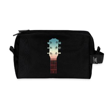 Skizze einer Gitarrenkopfplatte - Recycelte Kulturtasche - Schwarz - Vorne