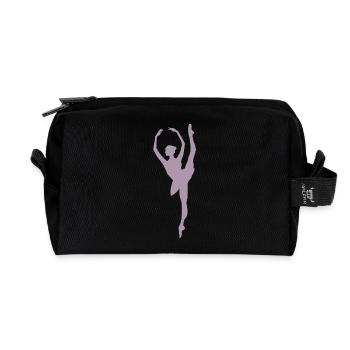Minimalistische Ballett Tänzerin Silhouette - Recycelte Kulturtasche - Schwarz - Vorne