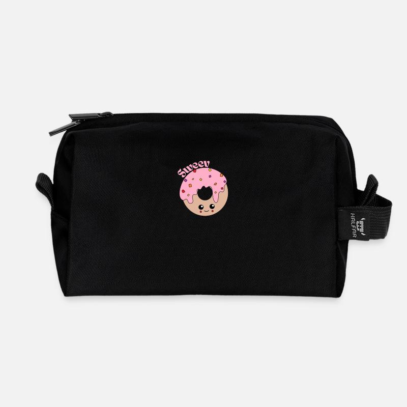 Donut - Recycelte Kulturtasche - Schwarz