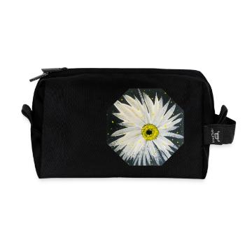 Black and White Design - Recycelte Kulturtasche - Schwarz - Vorne