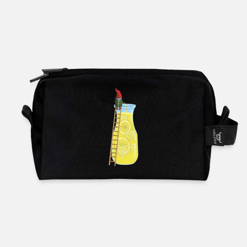 Limozwerg - Recycelte Kulturtasche - Schwarz