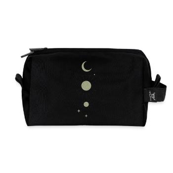 "Cosmic alignment" - Recycled Toiletry Zip Bag - black - Front