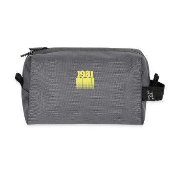 1981 1981 - Recycled Toiletry Zip Bag - anthracite - Front