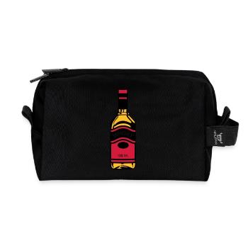 Whiskey Bottle - Recycled Toiletry Zip Bag - black - Front