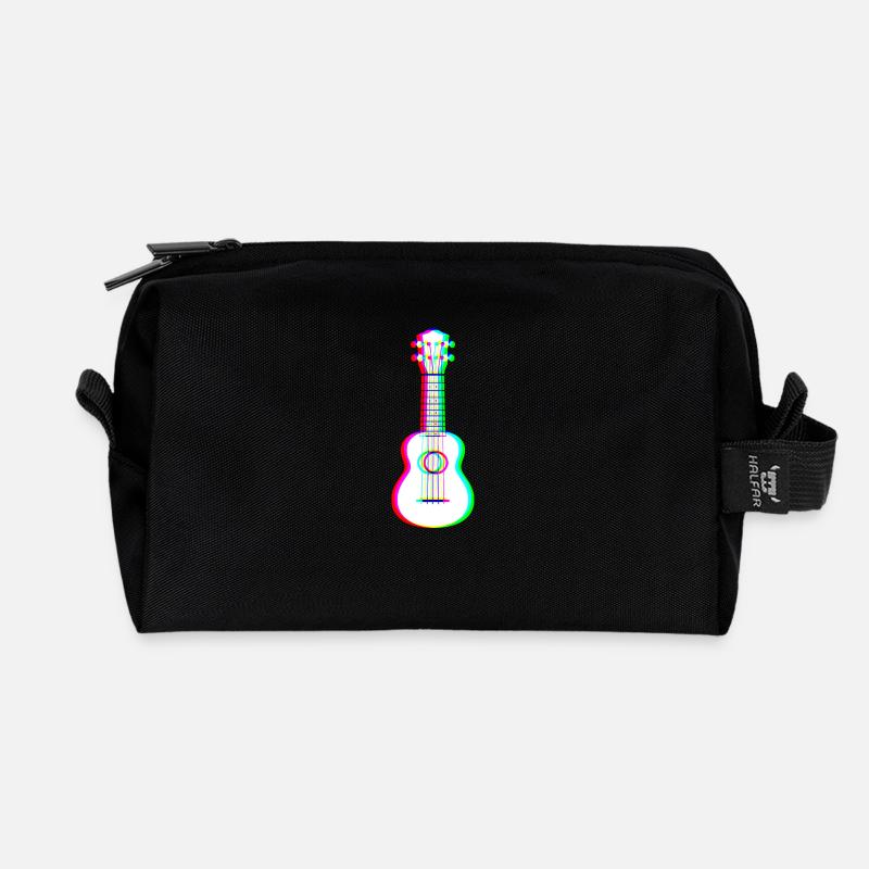 EDM - Akustische Gitarre - Glitch Rave Style - Recycelte Kulturtasche - Schwarz