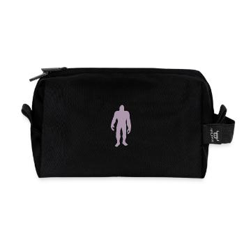 Bigfoot Silhouette Minimalist Fairy Tale - Recycled Toiletry Zip Bag - black - Front