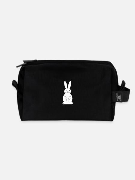 Süßer Osterhase - Recycelte Kulturtasche - Schwarz