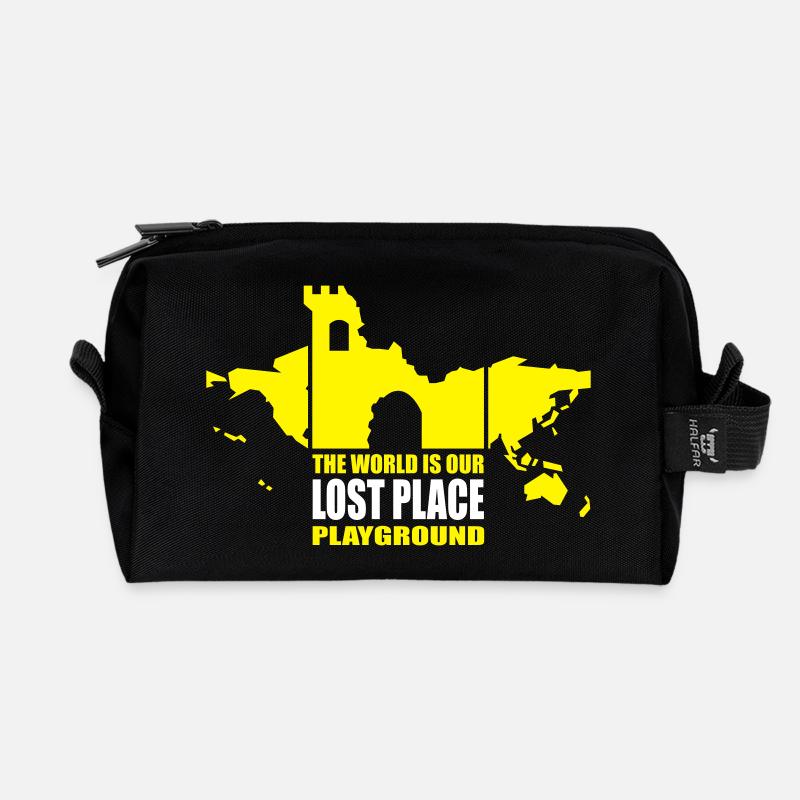 Lost Place - 2colors - 2011 - Recycelte Kulturtasche - Schwarz