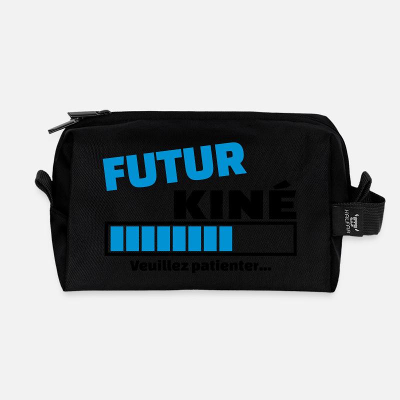 futur kiné - Trousse de toilette en tissu recyclé - noir