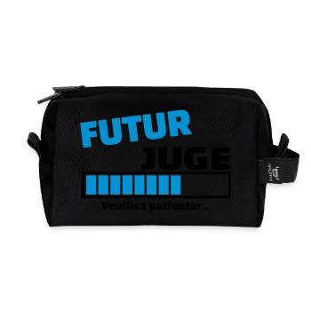 futur juge - Trousse de toilette en tissu recyclé - noir - Devant