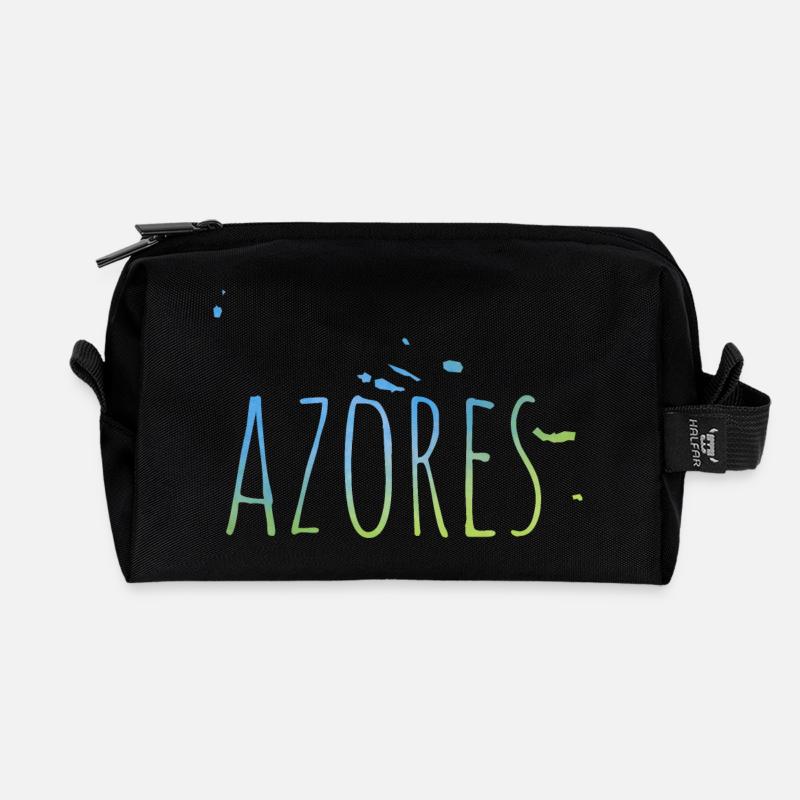 Azores - Recycelte Kulturtasche - Schwarz
