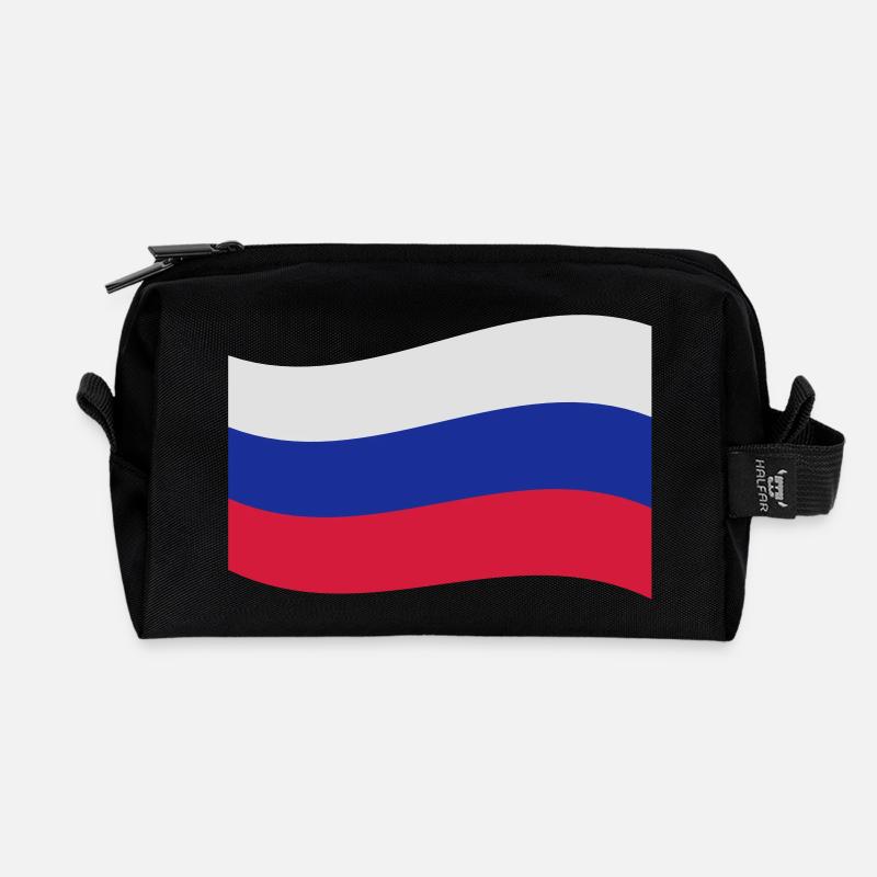 russia - Recycelte Kulturtasche - Schwarz