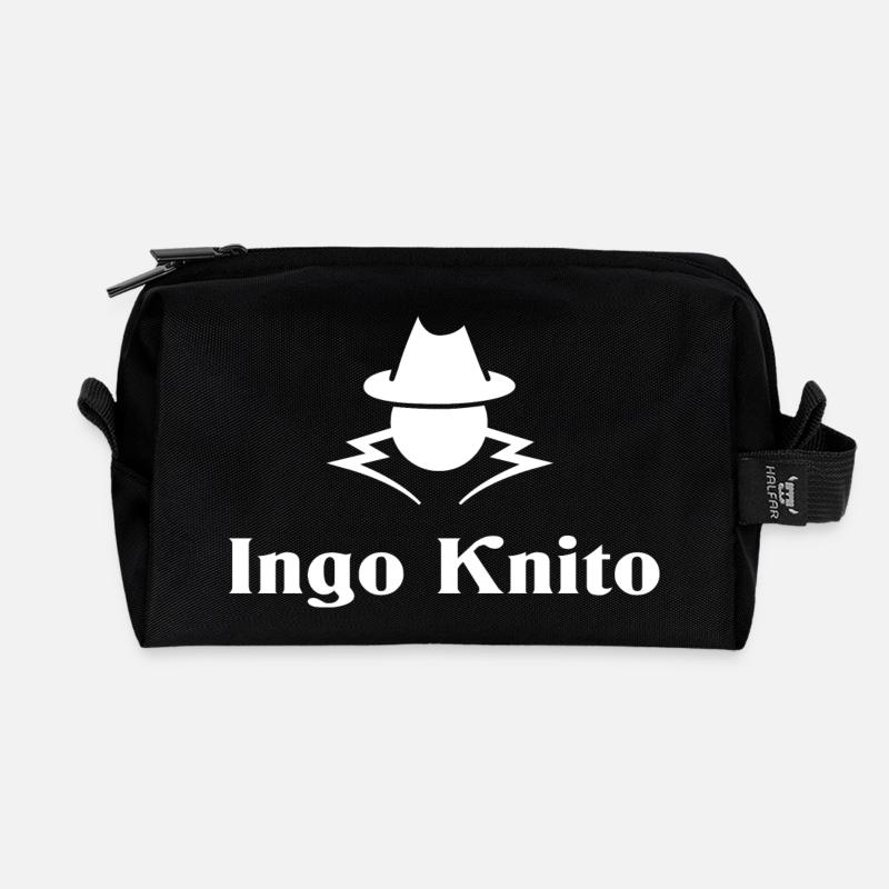Ingo Knito – Undercover Witz Motiv - Recycelte Kulturtasche - Schwarz