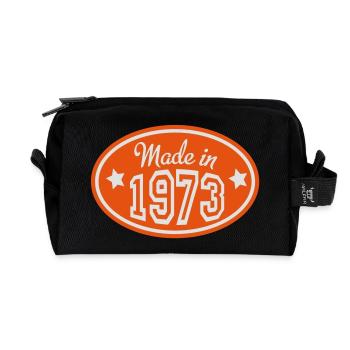1973 - Recycled Toiletry Zip Bag - black - Front