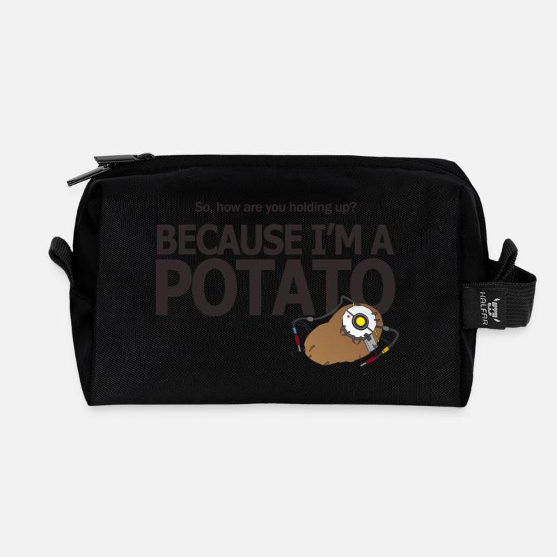Hello Potato - Recycled Toiletry Zip Bag - black
