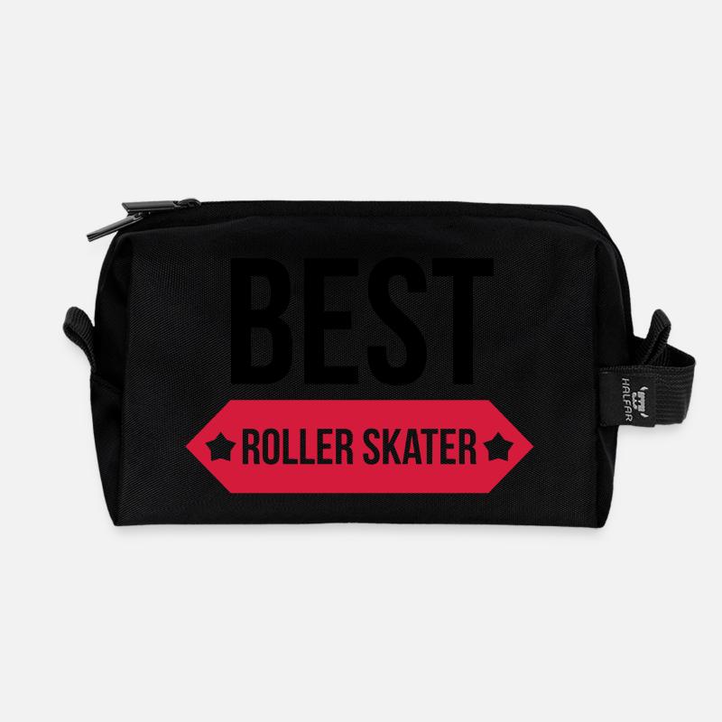Inlineskaten / Rollschuhlaufen / Roller Skating - Recycelte Kulturtasche - Schwarz