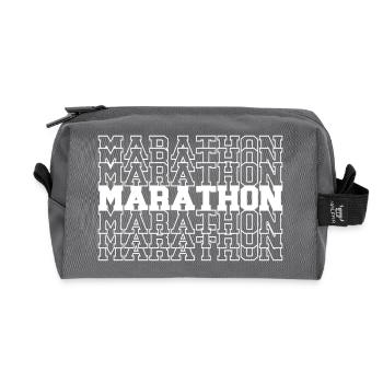 marathon - Recycled Toiletry Zip Bag - anthracite - Front