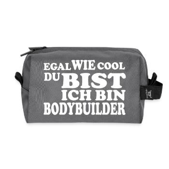 Bodybuilder - Recycelte Kulturtasche - Anthrazit - Vorne