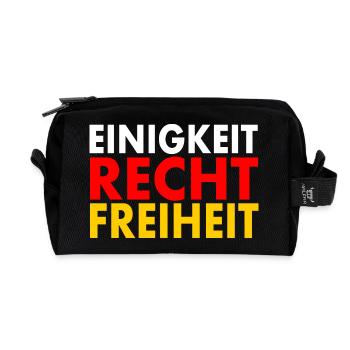 Einigkeit recht freiheit - Recycelte Kulturtasche - Schwarz - Vorne