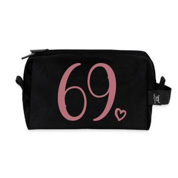 Süße Nummer 69, 69 Jahre alt, 69. Geburtstag Geschenk - Recycelte Kulturtasche - Schwarz - Vorne