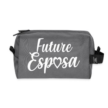 Future Esposa Engagement Bridal Shower Wedding - Recycled Toiletry Zip Bag - anthracite - Front