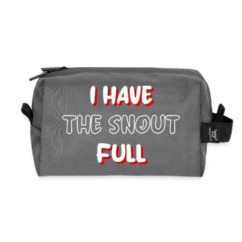 I have the snout full - Recycled Toiletry Zip Bag - anthracite - Front