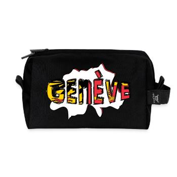 T-Shirt Genf Wappen - Recycelte Kulturtasche - Schwarz - Vorne