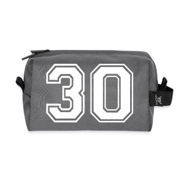 30 - Recycled Toiletry Zip Bag - anthracite - Front