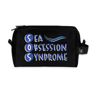 Humour Well-being Sea - Recycled Toiletry Zip Bag - black - Front