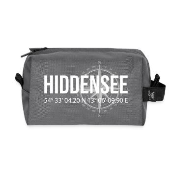 Koordinaten Hiddensee - Recycelte Kulturtasche - Anthrazit - Vorne