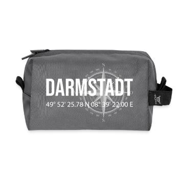 Koordinaten Darmstadt - Recycelte Kulturtasche - Anthrazit - Vorne