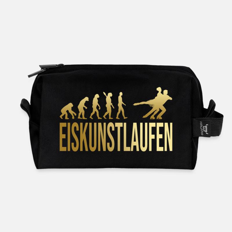 Evolution Eiskunstlaufen - Recycelte Kulturtasche - Schwarz
