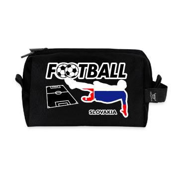 Fußball Fieber Slowakei - Recycelte Kulturtasche - Schwarz - Vorne