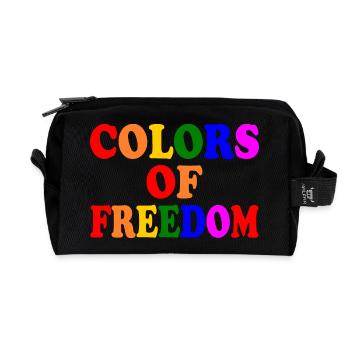 Colors of freedom - Recycled Toiletry Zip Bag - black - Front