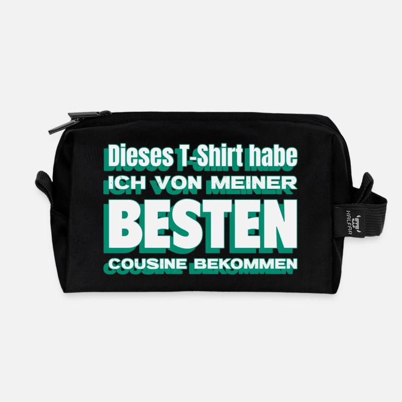 Gift from my best cousin - Recycled Toiletry Zip Bag - black