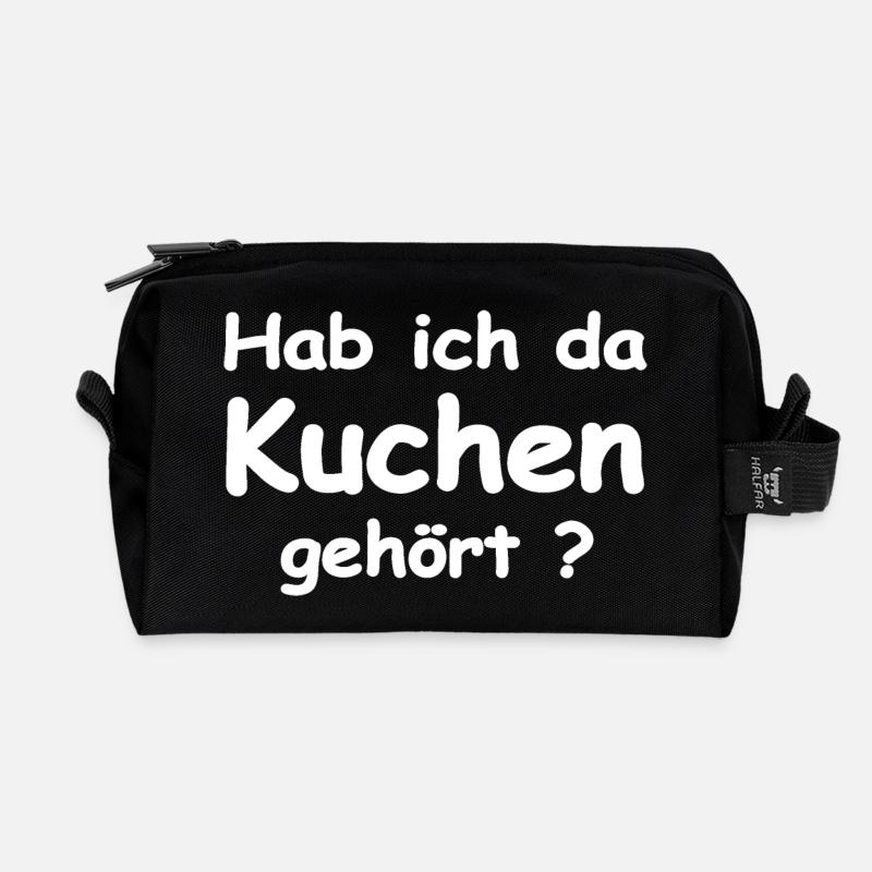 Kuchen - Recycelte Kulturtasche - Schwarz