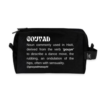 GOUYAD ENG blanc sur transparent 04k - Trousse de toilette en tissu recyclé - noir - Devant